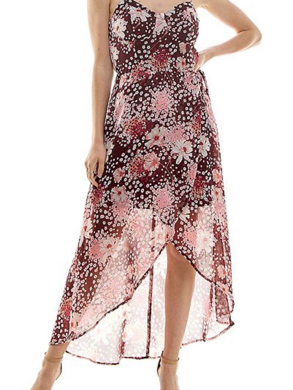 Lily Rose Sleeveless wrap maxi dress Size Large